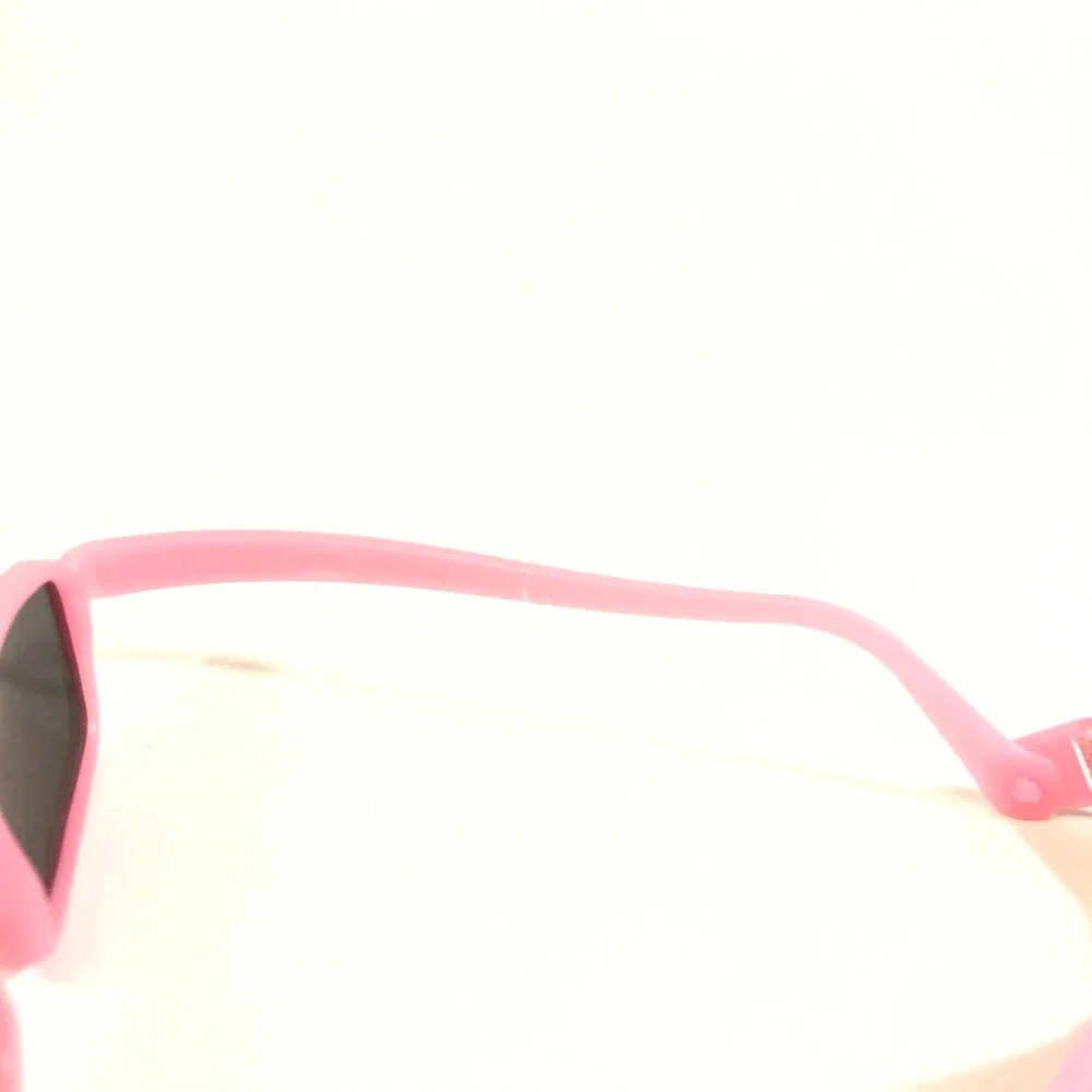 Miraflex Sunglasses NEW BABY 2 Pink Rectangular Frames with Blue Lenses